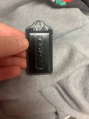 Coach | Other | Coach Hang Tag Black Patent Leather Embossed Logo ...
